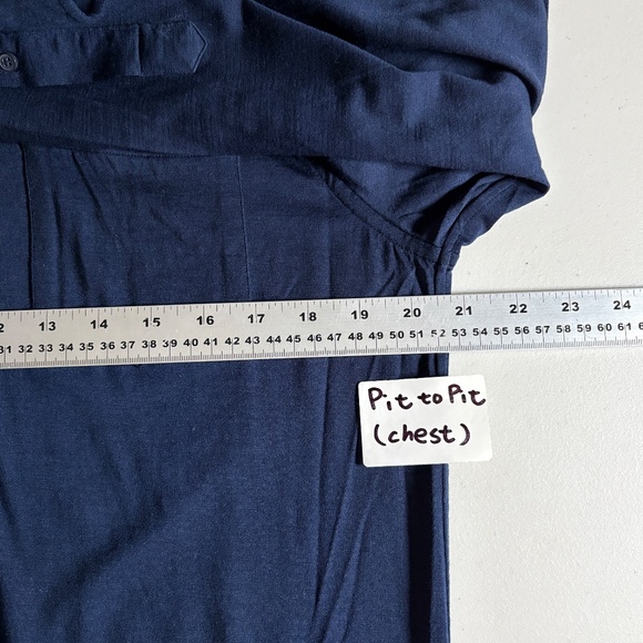 Unbound Merino 100% Wool Button Down Long Sleeve Shirt - Men's Size L - Blue - Picture 6 of 9